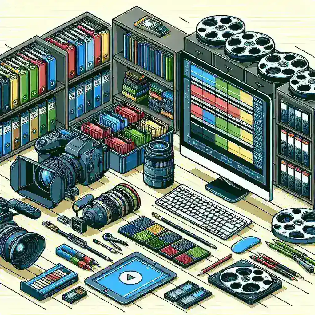 "Organized video footage on a computer screen, showcasing an efficient workflow for video creators before editing, as illustrated in the article 'How to Organize Footage Before Editing: A Complete Guide for Video Creators.'"