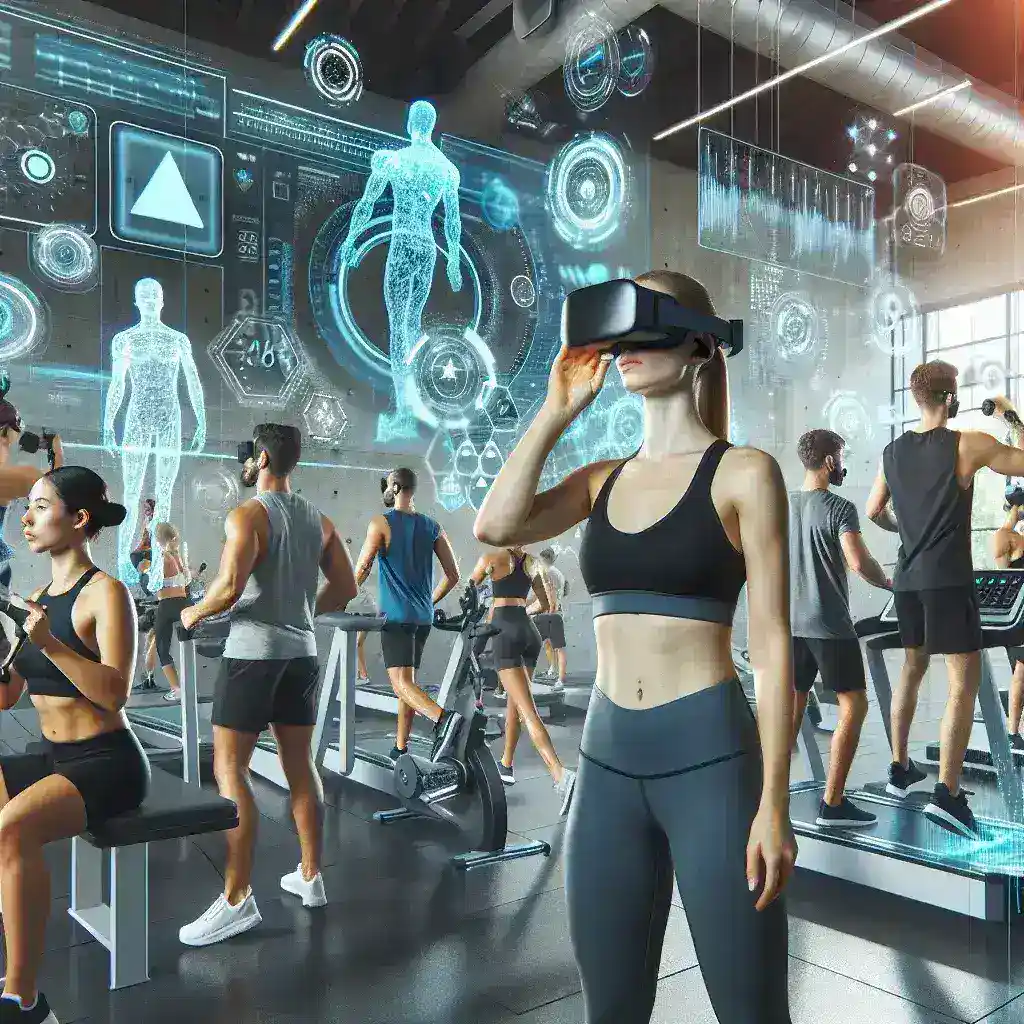 "Meta's AI-powered VR fitness app showcased in a U.S. gym, featuring immersive virtual reality workouts and interactive training experiences for gym members."